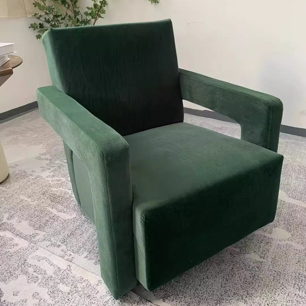 Designer ulder single sofa chair - artistic, comfortable fabric armchair for home living room - sturdy and durable