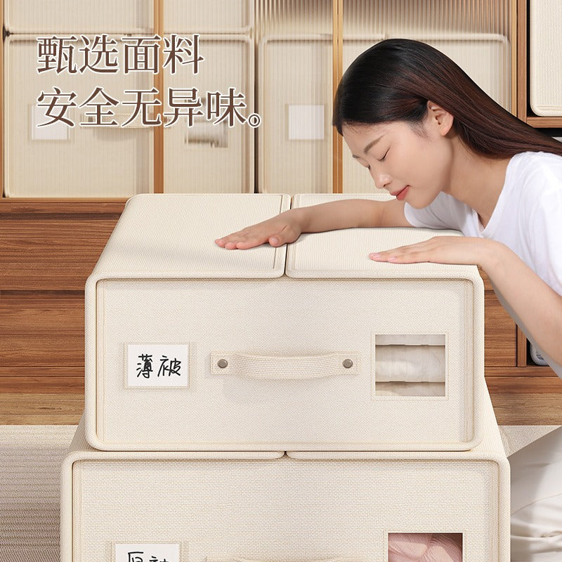 Cross-border increase and upgrade Oxford cloth autumn and winter thickened bed sheet storage box clothing fabric blanket quilt cover storage box