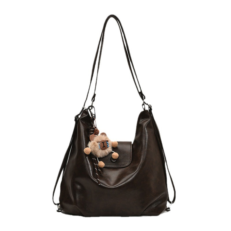 Shoulder tote bag women 2025 new large-capacity commuter backpack design sense lightweight travel backpack women