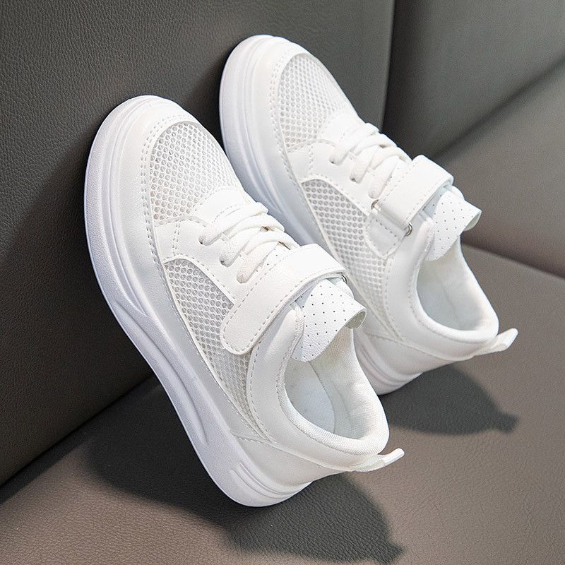 Kids' athletic shoes:  spring/summer new arrivals - breathable mesh sneakers for girls, soft-soled white shoes for boys, trendy skate shoes for mid-to-large children