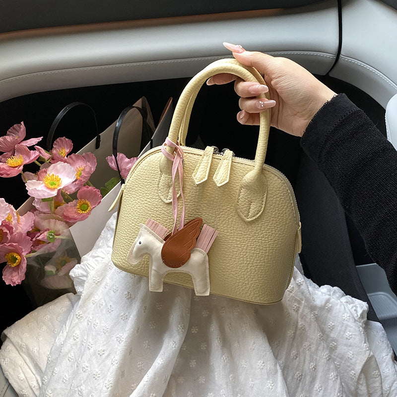 Bowling bag shell bag high sense 2025 popular fashion versatile niche messenger handbag shoulder bag