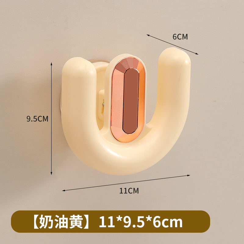 New arrival: no-drill dopamine suction cup u-shaped shelf - wall-mounted organizer for bathroom and toilet, with drainage function