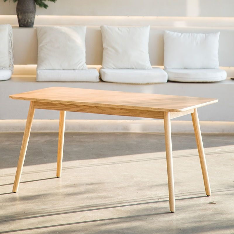 Solid wood single sofa and coffee table set - modern minimalist design for small living rooms, b&bs, hotels, and rental properties - featuring tech fabric upholstery