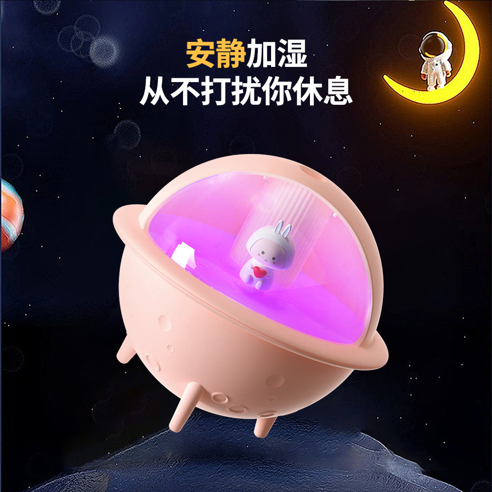 Space capsule humidifier usb home desktop aromatherapy machine colorful atmosphere night light gift wholesale silent hydration