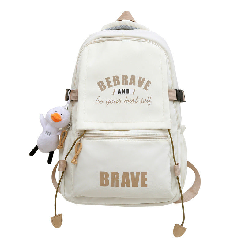 New large-capacity casual backpack, junior high school student schoolbag, fashionable and simple business travel computer backpack