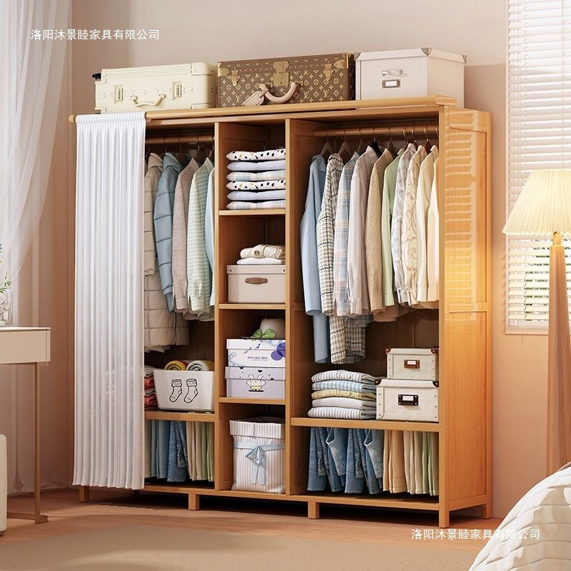 Nanzhu cloth wardrobe rental room simple wardrobe bedroom for home dustproof hanging wardrobe storage cabinet foldable storage