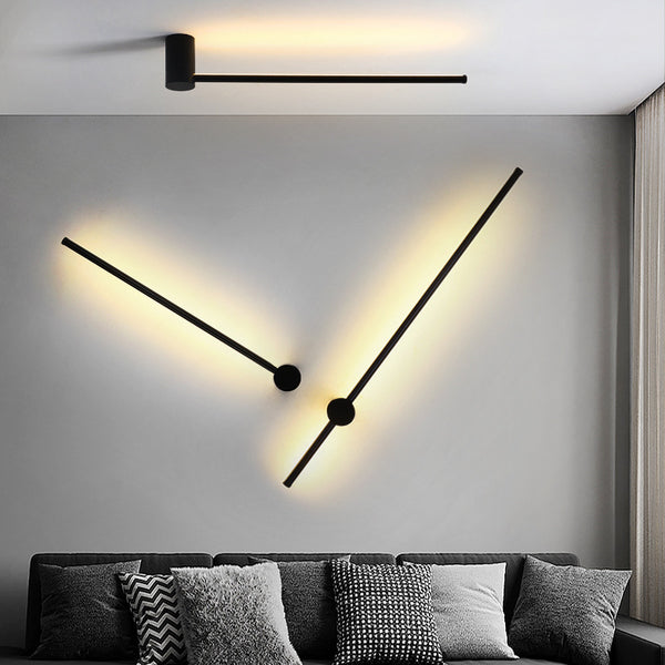 Minimalist wall lamp, bedroom bedside lamp creative LED strip linear lamp modern simple Nordic living room wall lamp