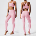 European and american cross-border fitness "barely there" butt-lifting yoga set - two-piece, beautiful back, running, outdoor sports, customizable women's activewear