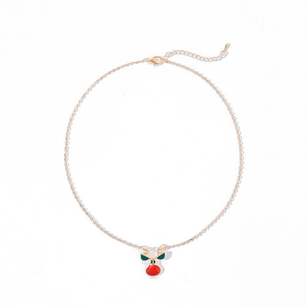 Christmas necklace wholesale european and american cross-border accessories for women, versatile atmosphere, niche design, high-end sweater clavicle chain