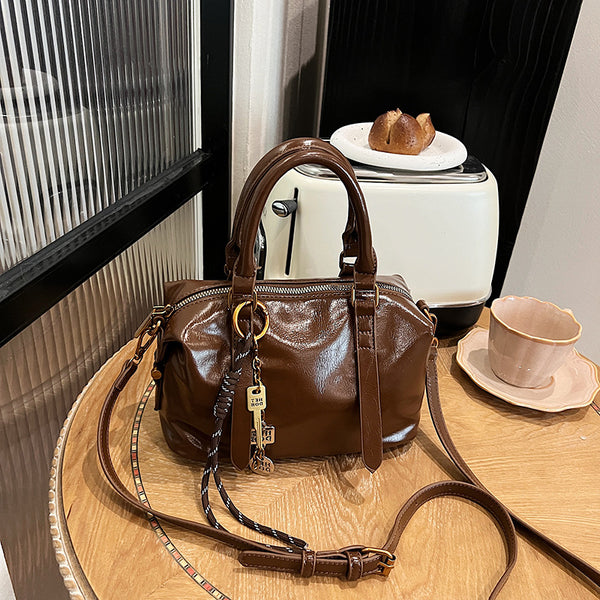 2025 new fashion handbag new Boston women's bag niche practical shoulder bag messenger bag portable