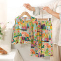 Kids' lace-trimmed skirt and pants set pajamas - new summer styles for lounging and strolling - girls' sleeveless outfit - cross-border e-commerce