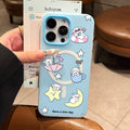 Suitable for iphone17ins mobile phone case light blue cartoon puppy star umbrella apple 16/14 cute protective cover