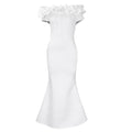 D552 european and american cross-border women's clothing   summer off-the-shoulder sexy mermaid maxi dress african dress