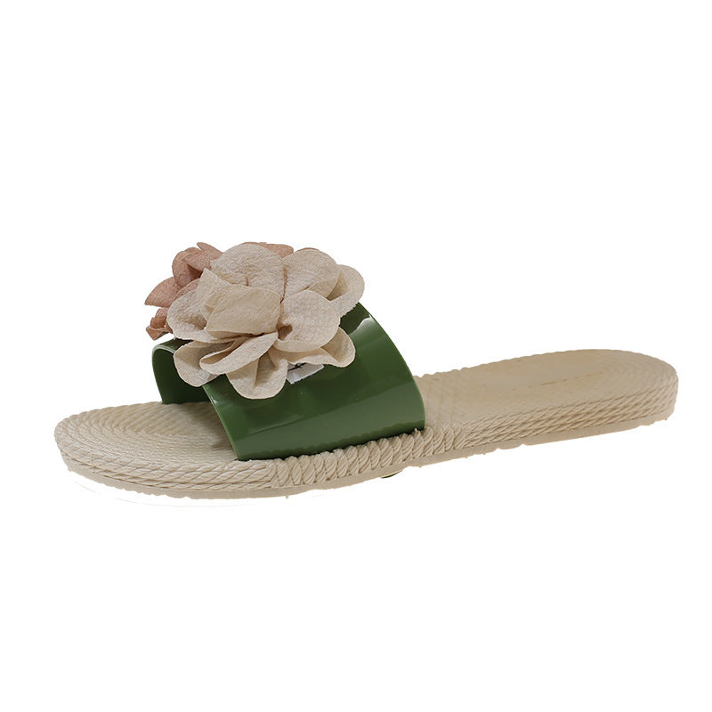 French chic floral slides - new summer collection: versatile, non-slip, beach-ready thong sandals with a fairy-tale aesthetic