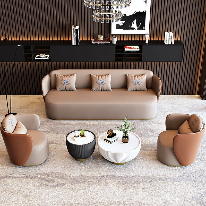 Luxury living room hotel lobby office negotiation reception table and chair sofa new chinese style coffee table set
