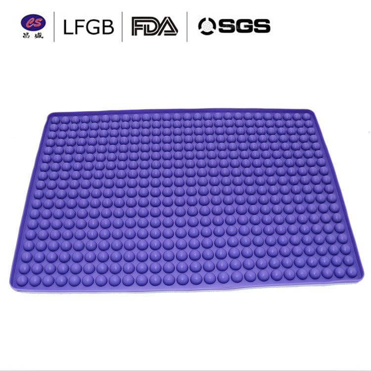 221 holes 1.5CM small ball drain picnic grill mat silicone biscuit mold silicone placemat baking pan