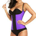 Rubber body shaping sweat small shoulder strap vest rubber corset 9 steel bones waist tightening latex body shaping garment for women