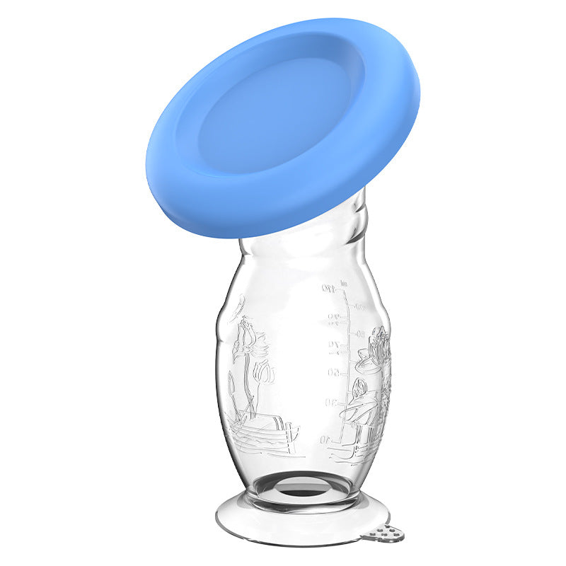 English Boxed Milk Collector Manual Breast Pump All Silicone Breast Milk Collector Portable Milking Device Maternal and Infant Products