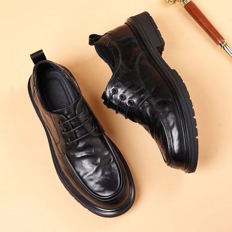 New arrival business formal leather shoes men's casual wedding groom british heightening summer breathable youth pointed toe men's shoes