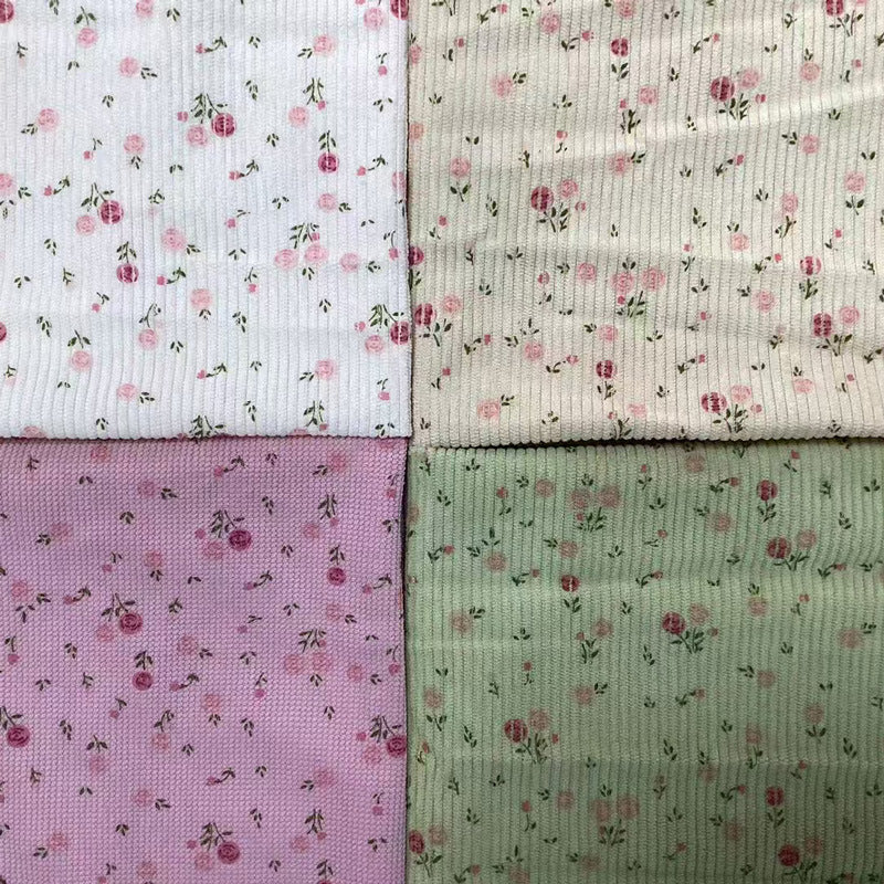 Corn kernels printed corduroy fabric 8 pits, 11 pits, 16 pits, clothing, luggage, sofa throw pillow, all-polyester flannel fabric