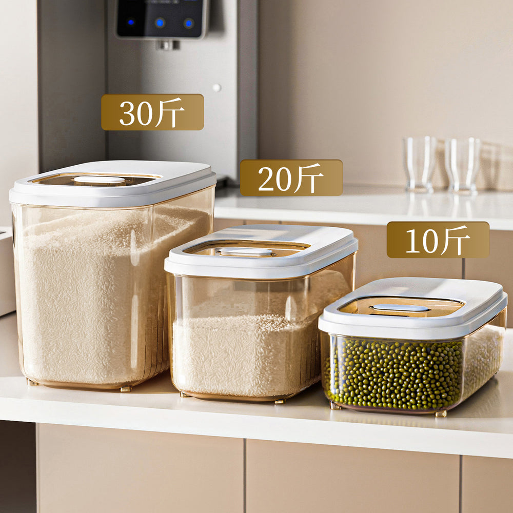 Food grade rice bucket for home2026new arrival insect-proof and moisture-proof sealed grain storage box flour box grain storage bucket