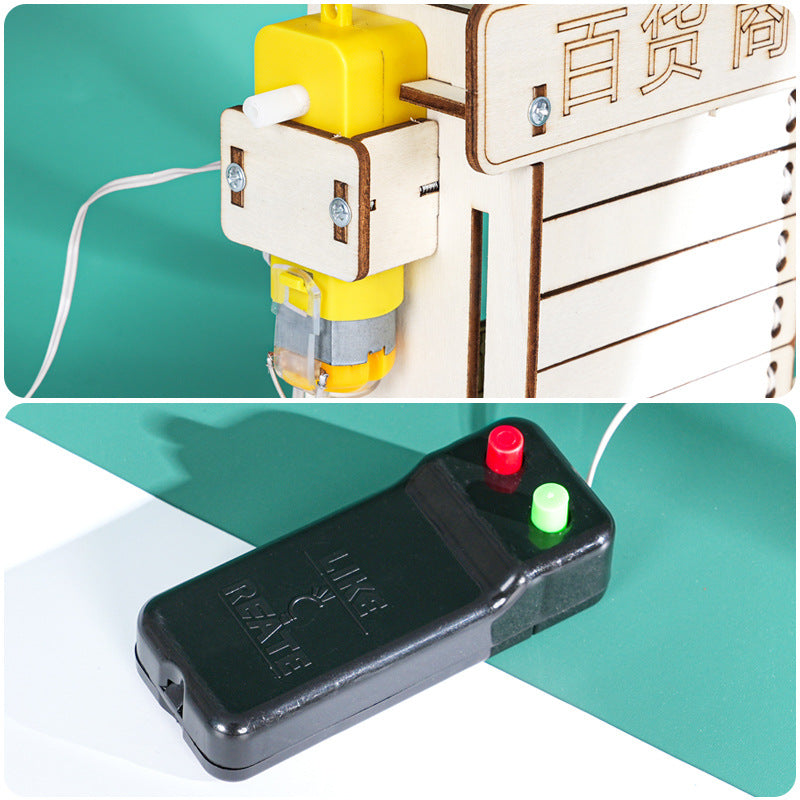 Electric rolling shutter door Rolling shutter door Technology small production Handmade DIY Puzzle Scientific Experiment Kit Steam Educational Equipment