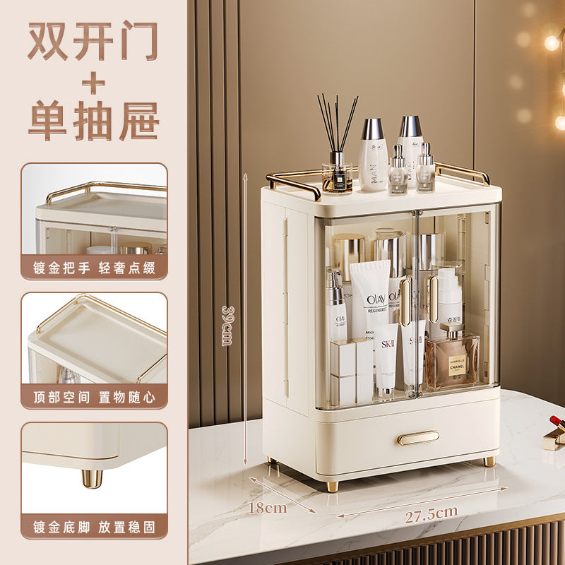 Cosmetics Storage Box Drawer Puff Lipstick Skin Care Products Desktop Premium Sense Transparent Dust Dresser Shelf