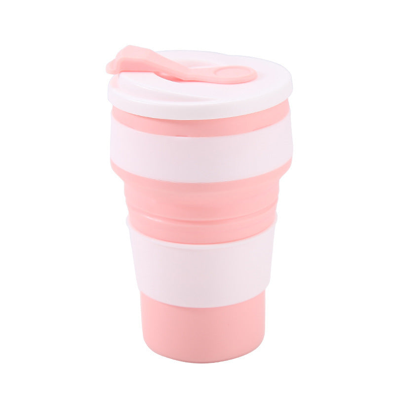 Cross-border silicone water cup travel outdoor portable folding cup easy cup high value coffee cup FCM camping