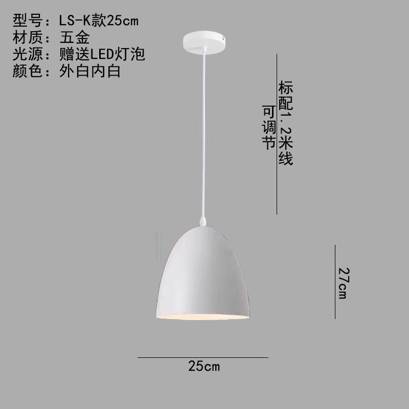 Minimalist industrial black projector light - retro creative restaurant, cafe, bubble tea shop, hot pot restaurant - unique pot lid pendant lamp