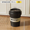 Creative coffee cup trash can - stylish swing-top waste bin for bedroom, living room, bathroom, toilet, office - high-value design, home use