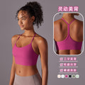 New arrivalsexy suspender back sports intimatesnudecomfortable fitness vest bubble wrap push-up yoga sports bra