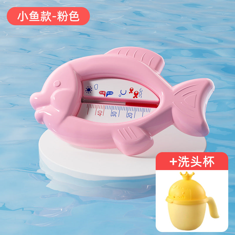 Baby bath thermometer, infant bath temperature meter, toddler water thermometer, fish-shaped water temperature card, water temperature tester