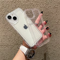 Photo frame airbag compatible apple 17 pro shockproof transparent phone case iphone xs max/16 minimalist protective cover
