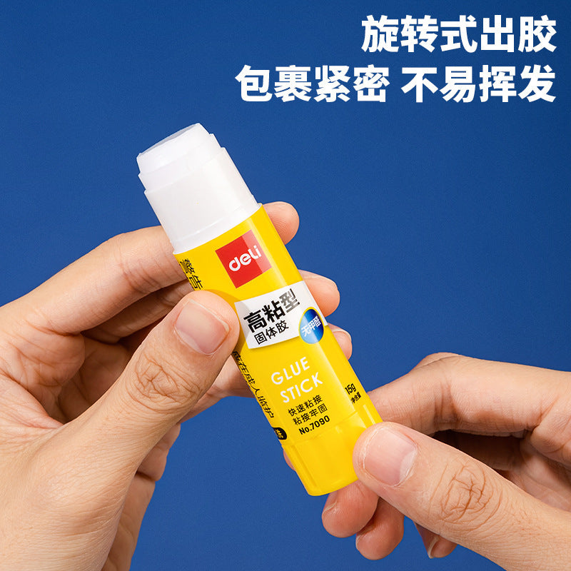 Deli 7090 solid glue high viscosity 15g glue stick, bonded solid glue student glue office stationery wholesale