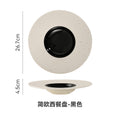 Nordic creative mars crater pasta ceramic plate - restaurant & hotel pasta, dessert, and soup plate - wholesale ceramic