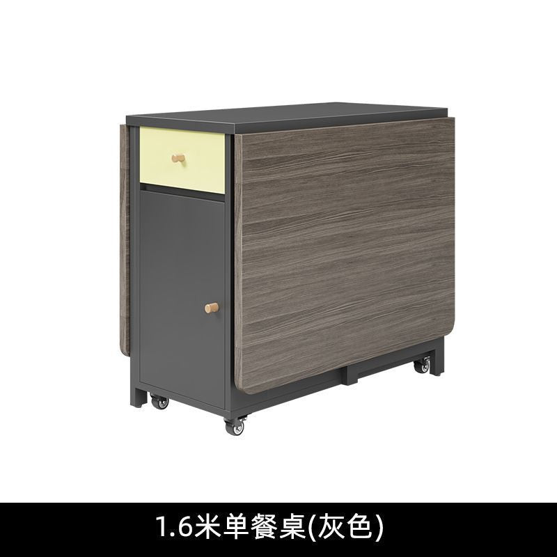 Cream style folding tablefor homefoldablemovable dining table and chair simple multifunctional table dining table and chair combination