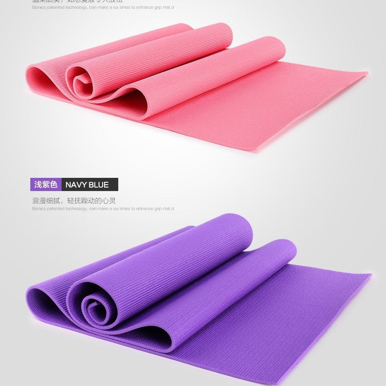 exclusive yoga mat printing pvc4mm foreign trade supply sports fitness mat dance mat shock-absorbing silent mat