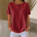 Ready-to-ship, cross-border amazon, foreign trade, fashionable crew neck waffle knit 2026 summer new style solid color pullover loose top