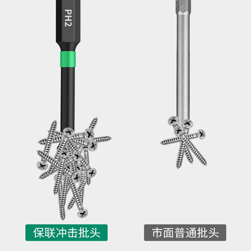 Strong magnetic impact cross bit high hardness hand drill electric screwdriver ph2long wind bit screwdriver suit