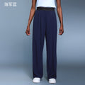 Autumnew arrivalcasualeasiest for matchslimming lookdrapedloose pantsloose breathablestraight-leg sports pants for women d25161