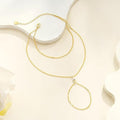 Amazon creative design fashionable minimalist finger bracelet gold plated layered stackable wrist chain women's jewelry