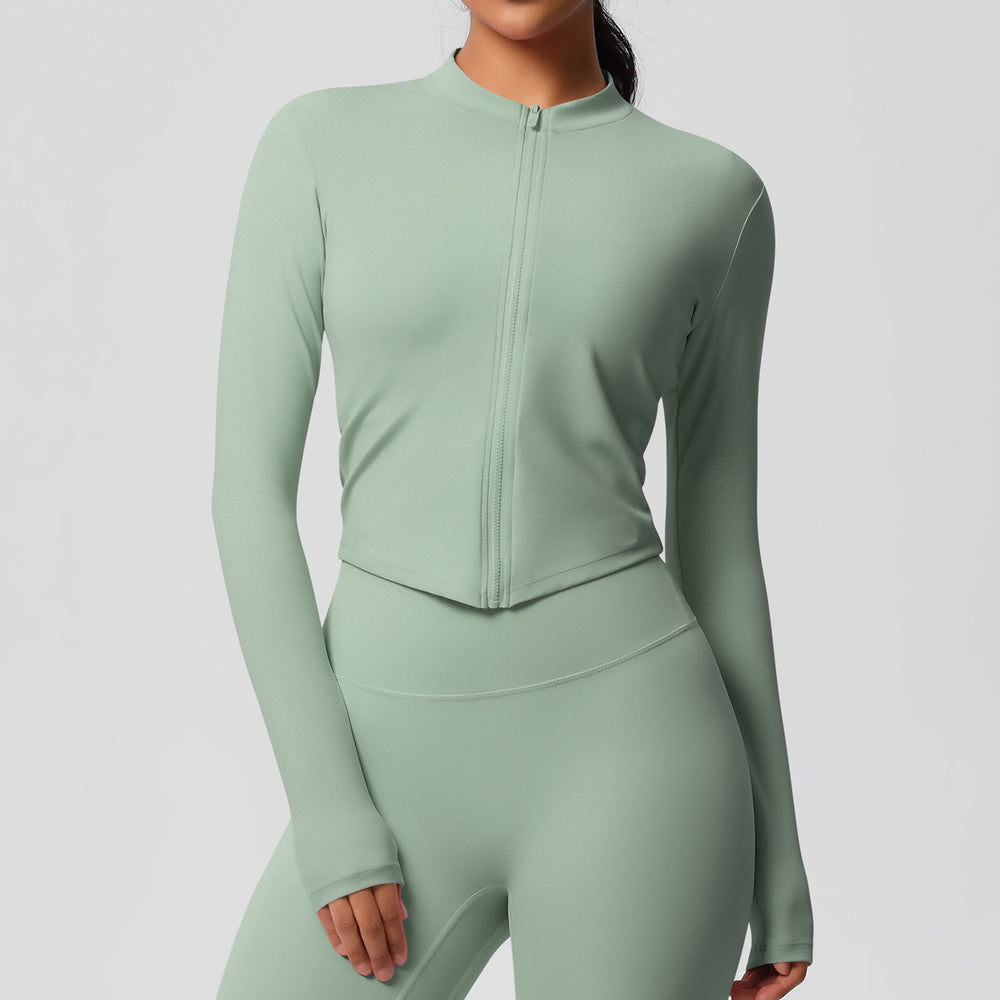 Ready-to-ship cross-border double-sided brushed, form-fitting, breathable solid color training yoga set, eight-piece athletic running fitness outfit for women