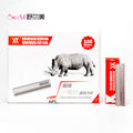 Rhino 10-piece eyebrow razor blades - stainless steel, sharp, for eyebrow shaping, microblading, and tattooing. includes wavy blades for precise shaping