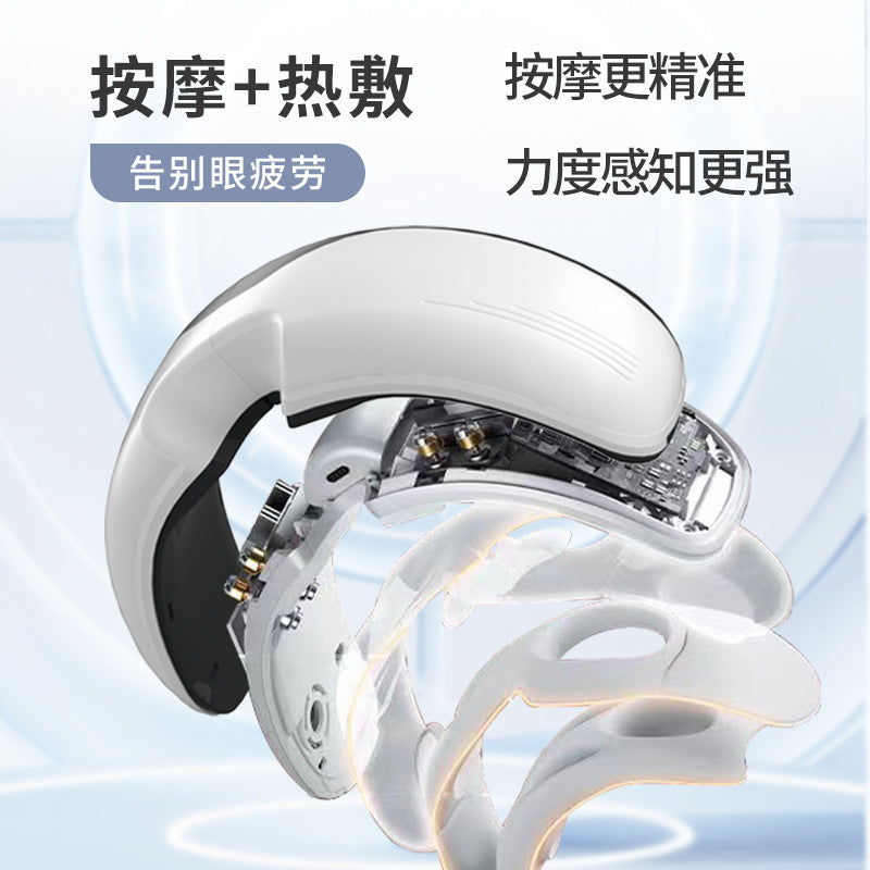 rechargeable eye massager with heating to relieve eye fatigue, eye protection device, foldable air bag vibration massager