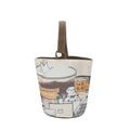 Oil painting style handbag cute print shoulder bag outdoor portable tote bag cartoon student canvas bag wholesale