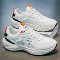 Men's athletic shoes - 2026 spring collection - leather, waterproof, thick-soled, height-increasing, casual sneakers for students
