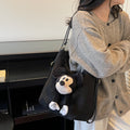 Leopard print large capacity bag for women, 2025 new arrival, trendy commuter shoulder & crossbody bag, casual retro multi-use backpack