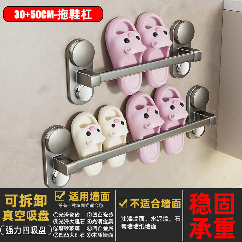 No punching bathroom slipper rack bathroom door rear wall hanging slipper drain rack storage rack bathroom storage rack