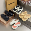 Platform thick sole flip flops women's summer 6.5 heightening flip flops outwear beach slippers wholesale