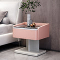 Smart bedside table: minimalist modern, light luxury, fingerprint unlock, multifunctional, rechargeable, drill-free, unique & creative